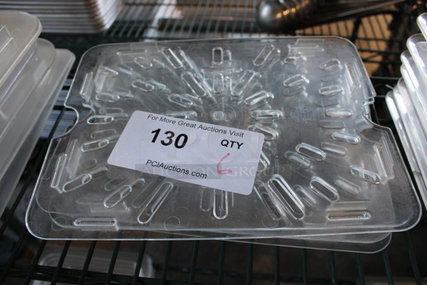 6 Clear Poly 1/2 Size Drop In Bin Straining Inserts. 6 Times Your Bid!