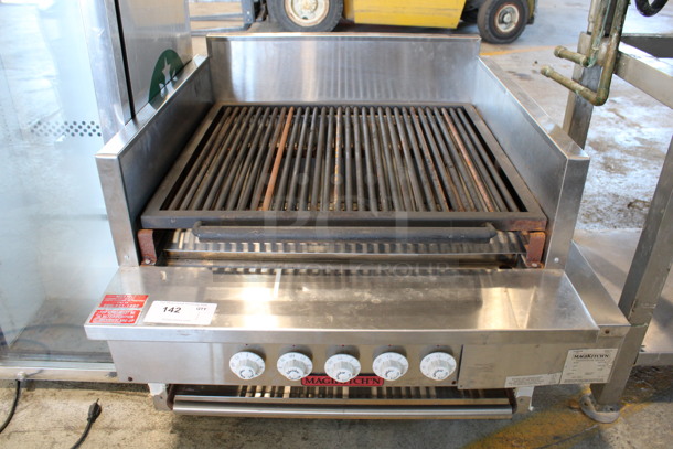 MagiKitch'n Model CSE 30 Stainless Steel Commercial Countertop Electric Powered Charbroiler Grill. 208 Volts, 1 Phase. 33x33x28