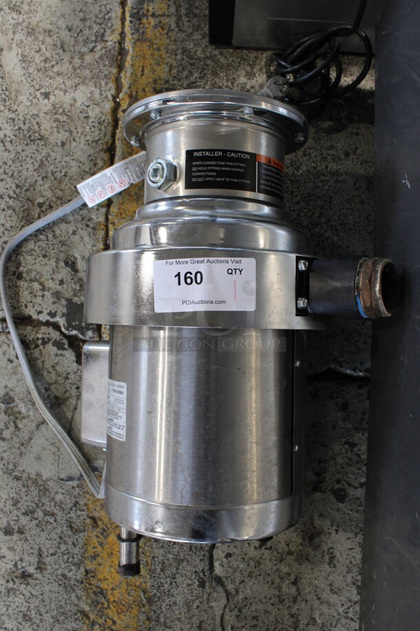 Insinkerator Model SS200-27 Stainless Steel Commercial Garbage Disposal. 115/208/230 Volts, 1 Phase. 13x16x22