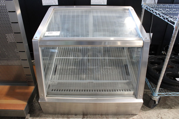 Metal Commercial Countertop Display Case Merchandiser. 30x28x28. Tested and Powers On But Does Not Get Cold