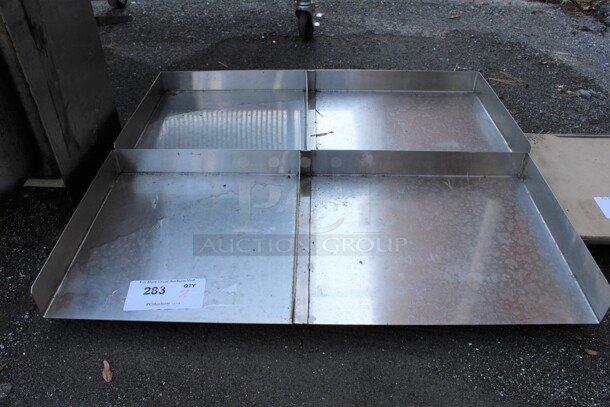 ALL ONE MONEY! Lot of 2 Stainless Steel Shelves! 27.5x12.5x2