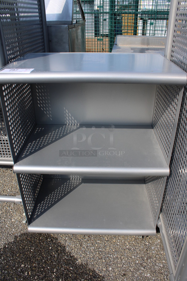 Gray 3 Tier Rack on Casters. 24x15x32