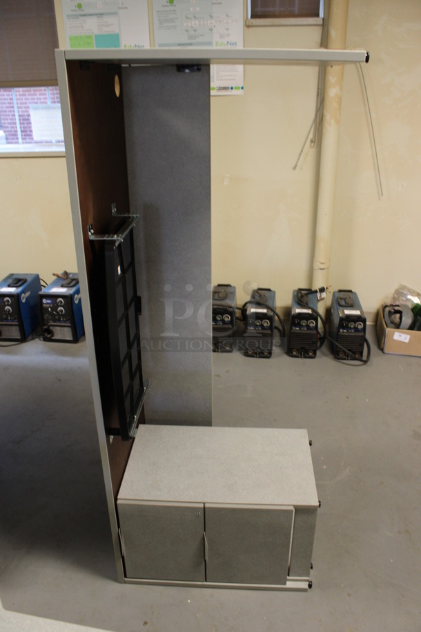 Gray Desk w/ 2 Drawer Filing Cabinet. 72x24x29. (Room 130) - Image 1 of 5