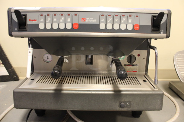 Nuova Simonelli Model Premier Stainless Steel Commercial Countertop 2 Group Espresso Machine w/ 2 Steam Wands and 3 Portafilters. 208-240 Volts, 1 Phase. 25x21x22. (Room 130) - Image 2 of 7