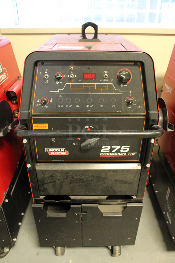 Lincoln Electric Model K1828-3 Precision TIG 275 Metal Floor Style Welder Ready Pak Machine on Commercial Casters. 28x44x54. (Room 130)