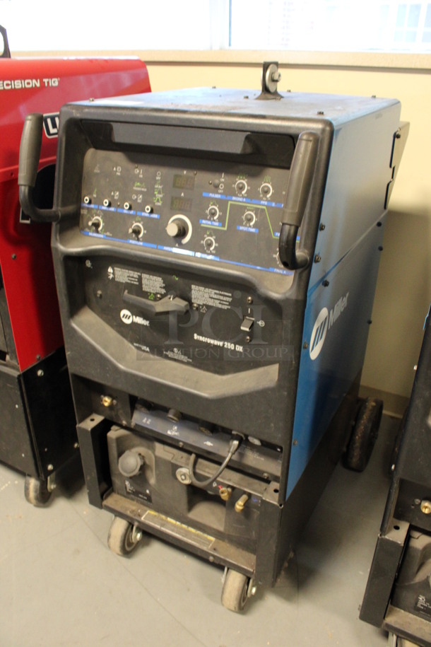 Miller Syncrowave 250 DX Metal Floor Style TIG Welding Machine on Commercial Casters. 115 Volts, 1 Phase. 28x42x50. (Room 130) - Image 2 of 7
