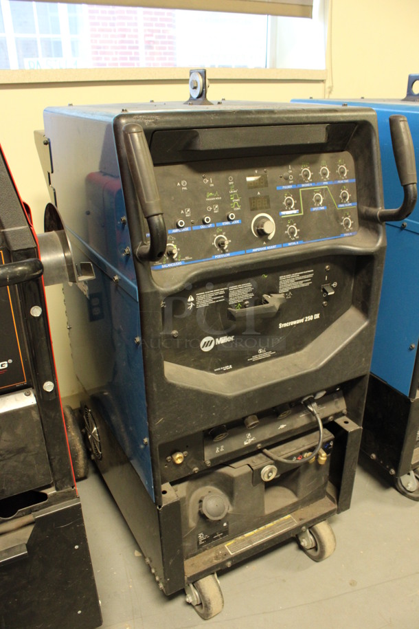 Miller Syncrowave 250 DX Metal Floor Style TIG Welding Machine on Commercial Casters. 115 Volts, 1 Phase. 28x42x50. (Room 130) - Image 3 of 7