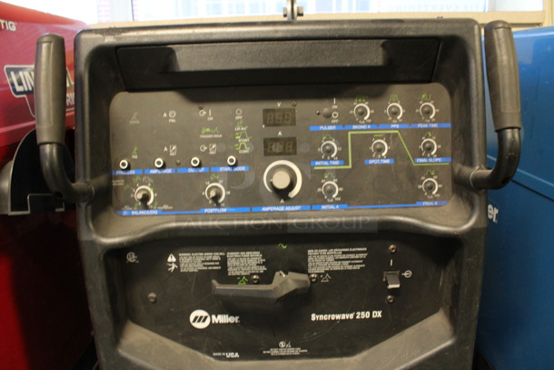 Miller Syncrowave 250 DX Metal Floor Style TIG Welding Machine on Commercial Casters. 115 Volts, 1 Phase. 28x42x50. (Room 130) - Image 4 of 7