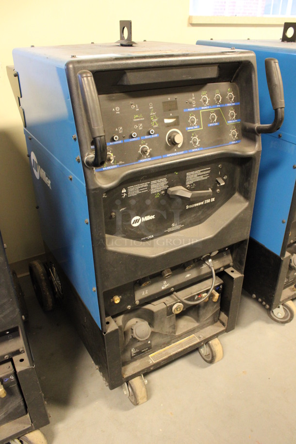 Miller Syncrowave 250 DX Metal Floor Style TIG Welding Machine on Commercial Casters. 115 Volts, 1 Phase. 28x42x50. (Room 130) - Image 3 of 7