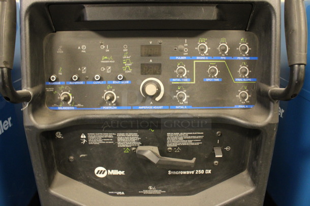 Miller Syncrowave 250 DX Metal Floor Style TIG Welding Machine on Commercial Casters. 115 Volts, 1 Phase. 28x42x50. (Room 130) - Image 4 of 7