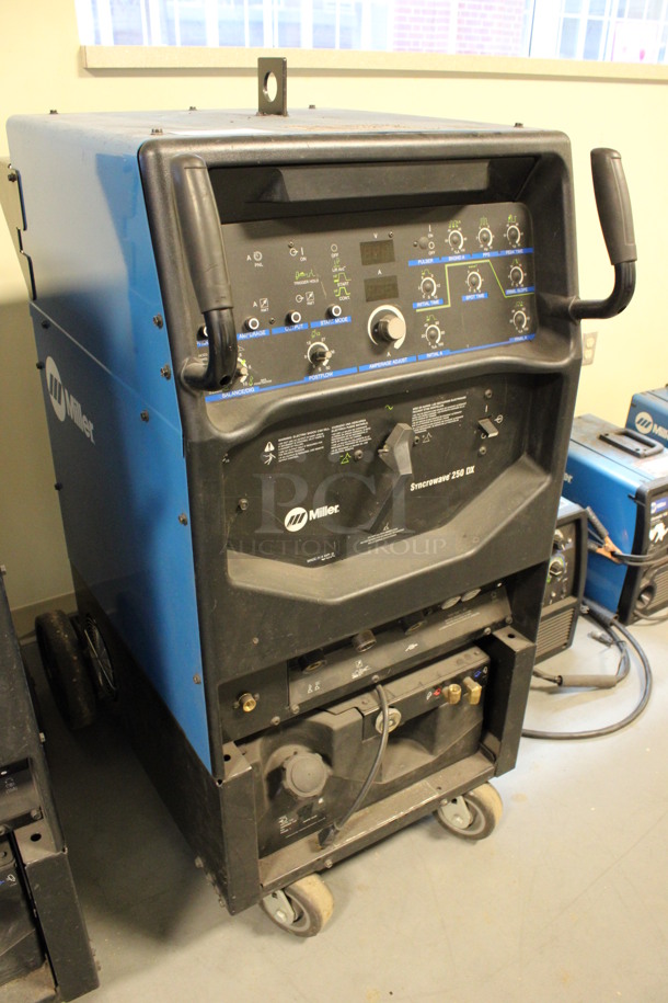 Miller Syncrowave 250 DX Metal Floor Style TIG Welding Machine on Commercial Casters. 115 Volts, 1 Phase. 28x42x50. (Room 130) - Image 4 of 7