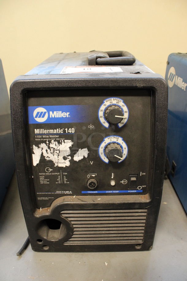 Miller Millermatic 140 Metal Auto-Set w/ MVP MIG Wire Welder. 115 Volts, 1 Phase. 11x18x15. (Room 130)