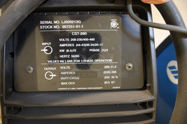 Miller Millermatic CST 280 MIG Wire Welder. 208-230/400-460 Volts, 1/3 Phase. 7.5x17.5x13. (Room 130) - Image 5 of 6