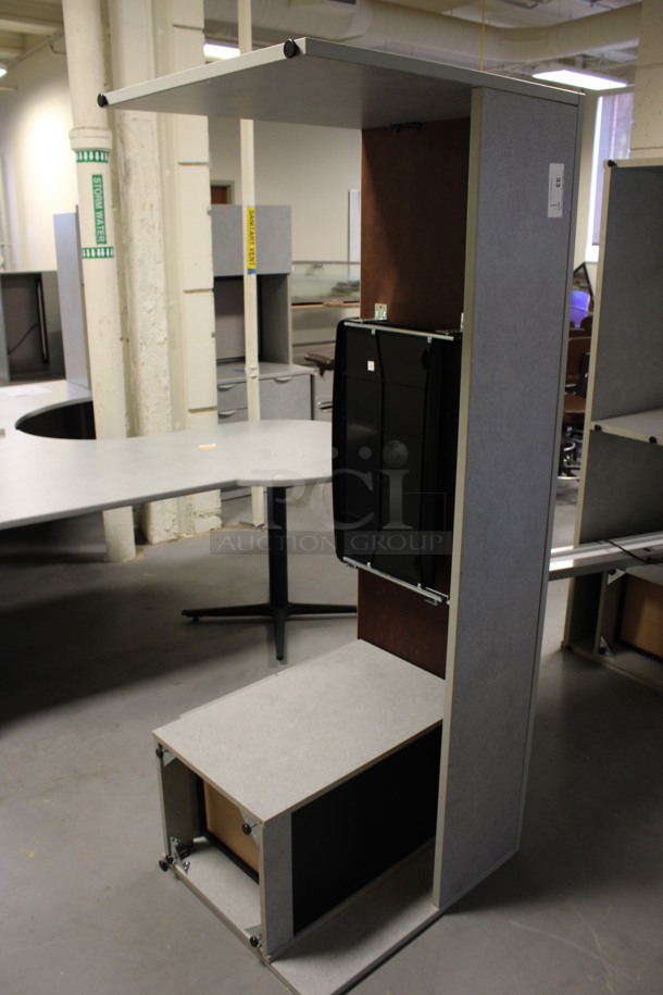Gray Desk w/ 2 Drawer Filing Cabinet. 72x24x29. (Room 130) - Image 3 of 5