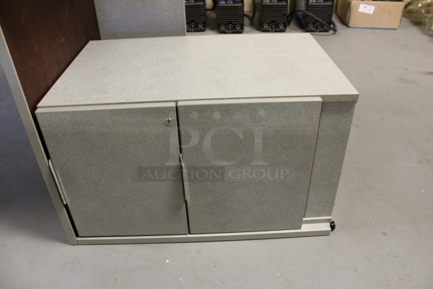 Gray Desk w/ 2 Drawer Filing Cabinet. 72x24x29. (Room 130) - Image 5 of 5