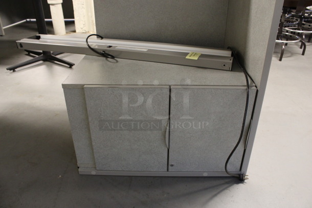 Gray Desk w/ 2 Drawer Filing Cabinet. 72x24x29. (Room 130) - Image 2 of 5