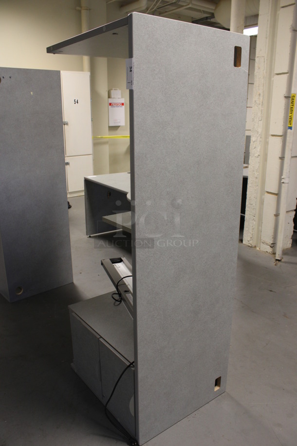 Gray Desk w/ 2 Drawer Filing Cabinet. 72x24x29. (Room 130) - Image 3 of 5