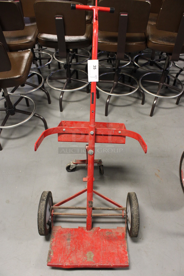 Red Metal Dolly. 21x40x42