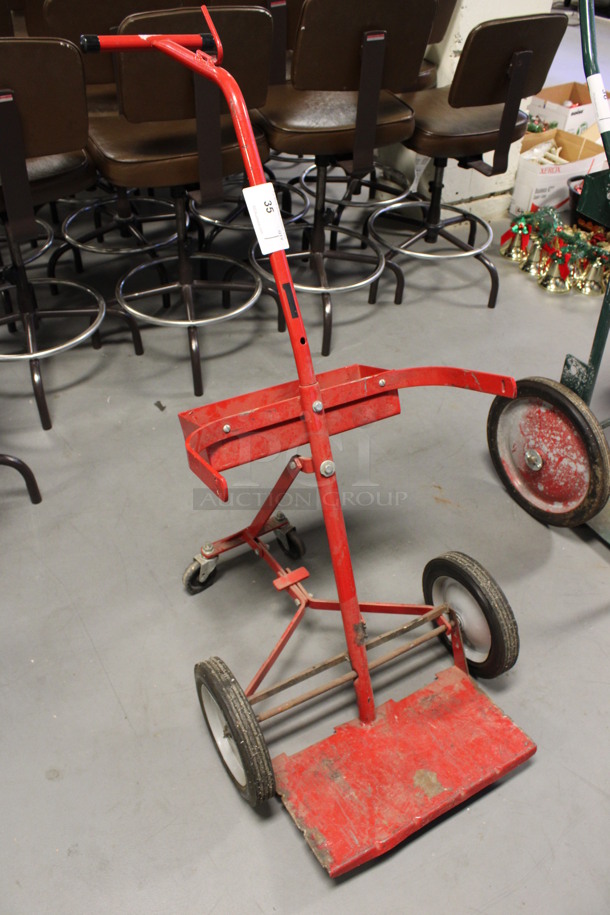 Red Metal Dolly. 21x40x42 - Image 3 of 5