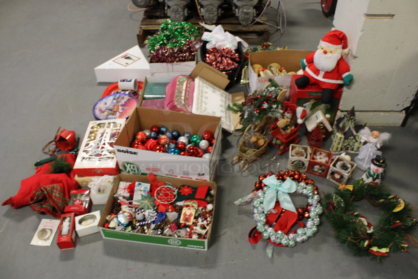 ALL ONE MONEY! Lot of Various Christmas Decorations Including Ornaments and Garland! (Room 130) - Image 8 of 8