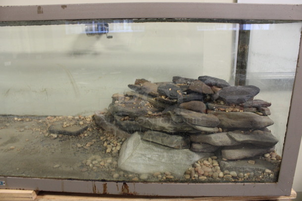Brown Metal Countertop Reptile Tank on Brown Metal Table. 60x18x50. Tank: 60x18x18. (Room 130) - Image 7 of 7