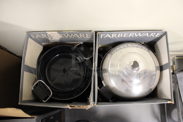 ALL ONE MONEY! Lot of 4 Stainless Steel Percolating Urn. 2 Have Lids and 2 Do Not Have Lids. Comes w/ 4 Extra Black Poly Inserts. 13x11x19. (Room 130) - Image 4 of 5