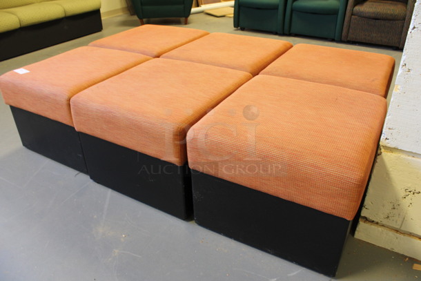 ALL ONE MONEY! Lot of 6 Orange Cushioned Seats! 25x26x19. (Room 130) - Image 4 of 5
