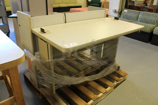 ALL ONE MONEY! Lot of 2 Gray Desk Pieces; Desk and Hutch! 48x24x30, 47x15.5x34.5. (Room 130) - Image 4 of 4