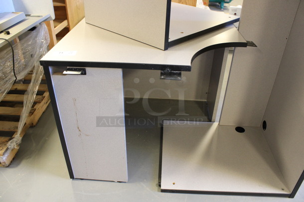 ALL ONE MONEY! Lot of 4 Various Gray Desk Pieces; 3 Desk Pieces and Hutch. Includes 108x72x67. (Room 130) - Image 2 of 6