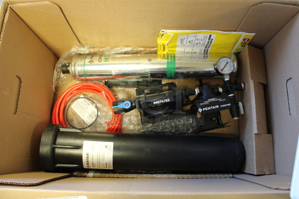 ALL ONE MONEY! Lot of Water Filtration Including Pentair Double Cartridge and Everpure Cartridge. (Room 130)  - Image 2 of 5