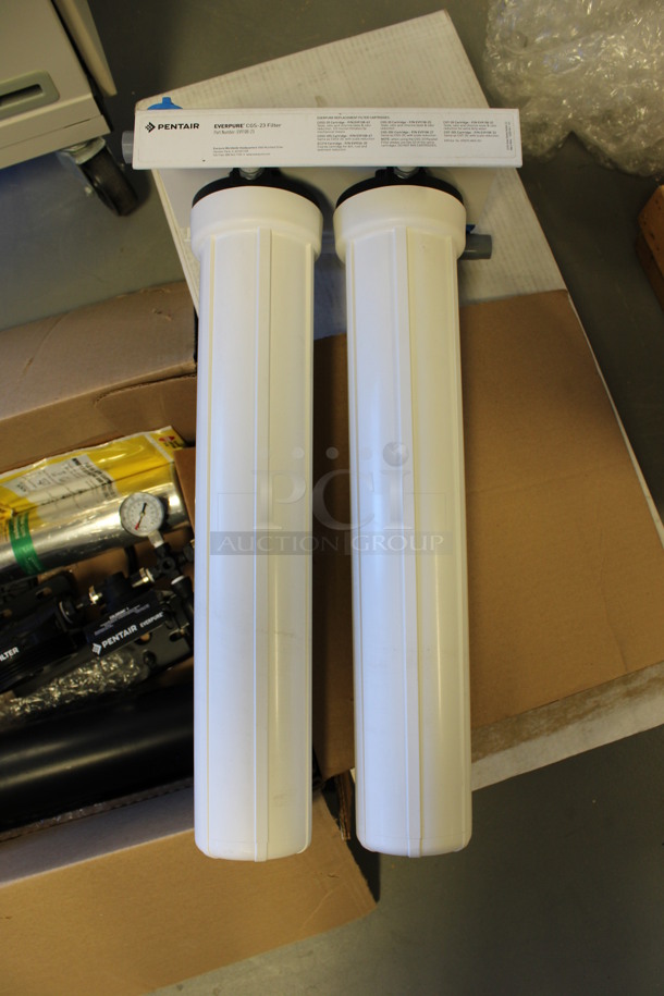 ALL ONE MONEY! Lot of Water Filtration Including Pentair Double Cartridge and Everpure Cartridge. (Room 130)  - Image 3 of 5