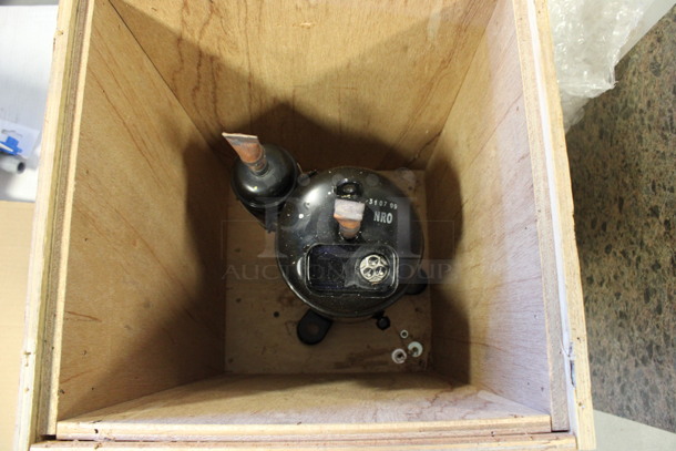 Sanyo Model C-9RVN273HOS Black Metal Compressor. 126 Volts, 3 Phase. 9x7x21. (Room 130) - Image 2 of 5