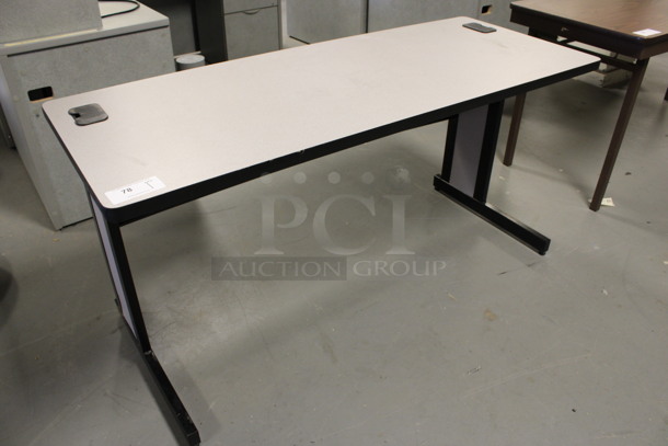 Gray Desk. 60x27x30. (Room 130)