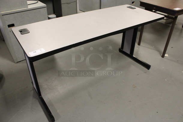 Gray Desk. 60x27x30. (Room 130) - Image 1 of 3
