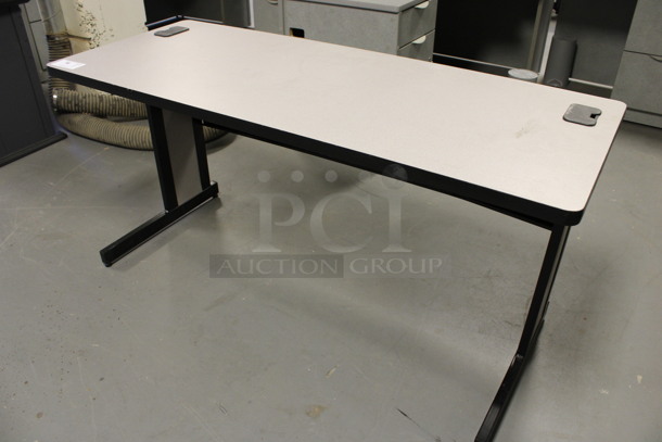 Gray Desk. 60x27x30. (Room 130) - Image 2 of 3