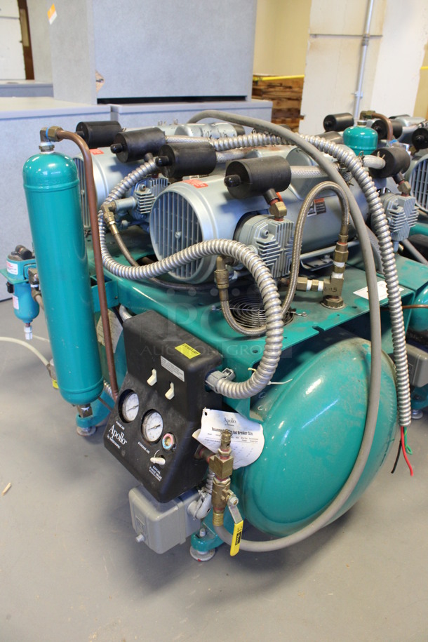 Apollo Model O82 Metal Commercial Floor Style Dental Air Compressor. 230 Volts, 1 Phase. 32x36x34. (Room 130) - Image 2 of 7