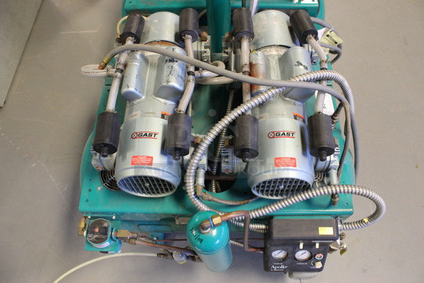 Apollo Model O82 Metal Commercial Floor Style Dental Air Compressor. 230 Volts, 1 Phase. 32x36x34. (Room 130) - Image 6 of 7