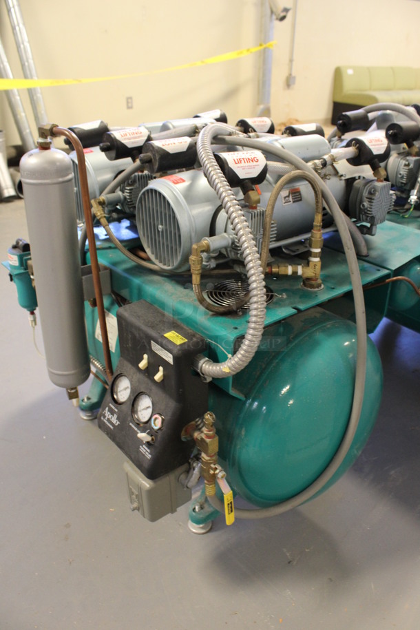 Apollo Model O82 Metal Commercial Floor Style Dental Air Compressor. 230 Volts, 1 Phase. 32x36x34. (Room 130) - Image 2 of 7