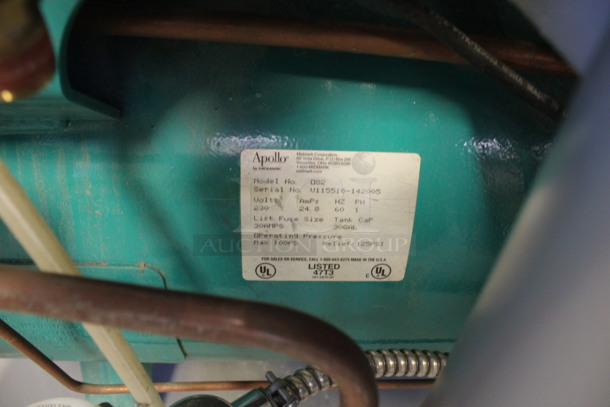 Apollo Model O82 Metal Commercial Floor Style Dental Air Compressor. 230 Volts, 1 Phase. 32x36x34. (Room 130) - Image 4 of 7