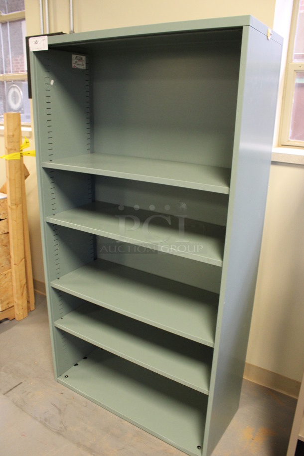 Green Metal 4 Tier Bookshelf. 36x15x67. (Room 130) - Image 3 of 3