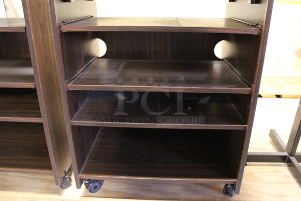 Wood Pattern Cart w/ 4 Shelves on Casters. 26.5x20x33. (Room 130) - Image 3 of 3