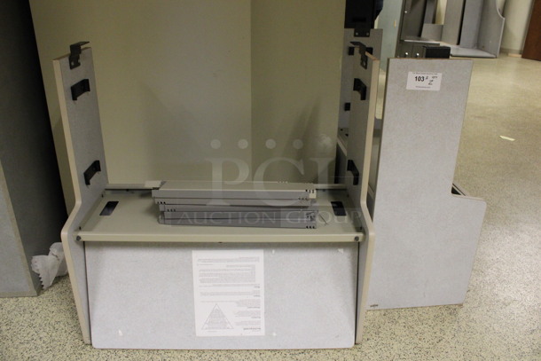 ALL ONE MONEY! Lot of 2 Gray Hutches! 34.5x15.5x34.5. (Hallway) - Image 1 of 5