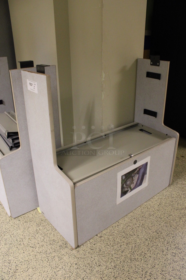 ALL ONE MONEY! Lot of 2 Gray Hutches! 34.5x15.5x34.5. (Hallway) - Image 4 of 5