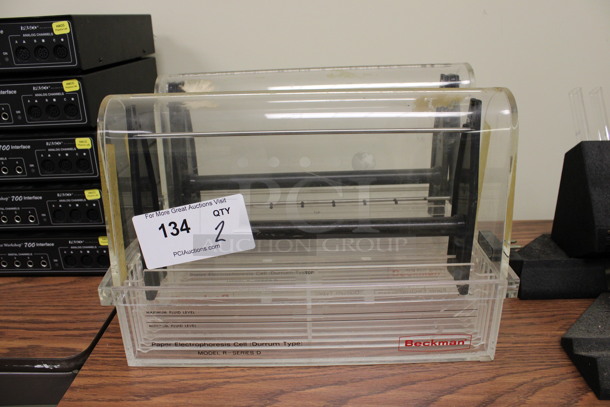 2 Beckman Model R Series D Paper Electrophoresis Cells. 16x4.5x10. 2 Times Your Bid! (Room 105)