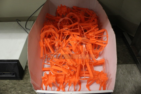 ALL ONE MONEY! Lot of Orange Poly Units! 4.5x4x4. (Room 105)