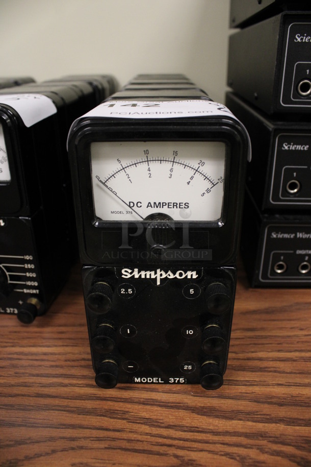 6 Simpson Model 375 DC Amperes. 3x2.5x6. 6 Times Your Bid! (Room 105)
