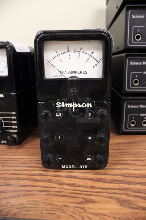 6 Simpson Model 375 DC Amperes. 3x2.5x6. 6 Times Your Bid! (Room 105) - Image 2 of 4