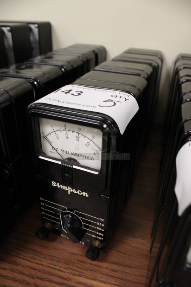 5 Simpson Model 373 DC Milliamperes. 3x2.5x6. 5 Times Your Bid! (Room 105) - Image 3 of 3