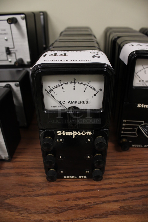 6 Simpson Model 370 AC Amperes. 3x2.5x6. 6 Times Your Bid! (Room 105)