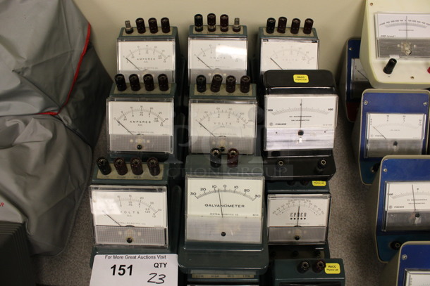 23 Various Meters Including Amperes, Volts and Galvanomters. 4x5x4.5. 23 Times Your Bid! (Room 105) - Image 2 of 5